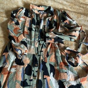 Nine West Multicolor Button-Up Shirt